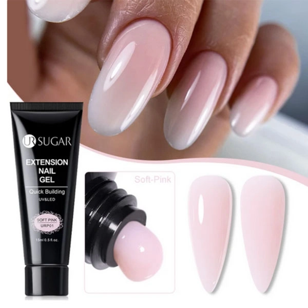 Quick building UV/LED Polygel - Soft Pink, 15ml