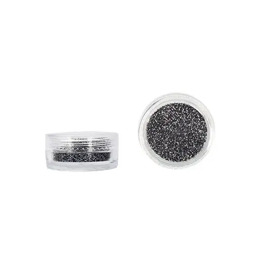 Nail art powder - antracit with glitters