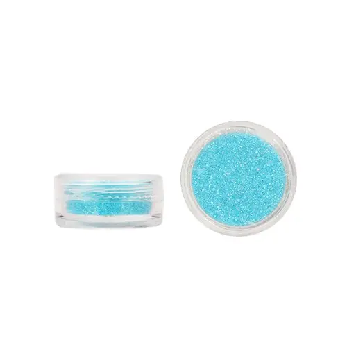 Nail art powder - light-blue with glitters