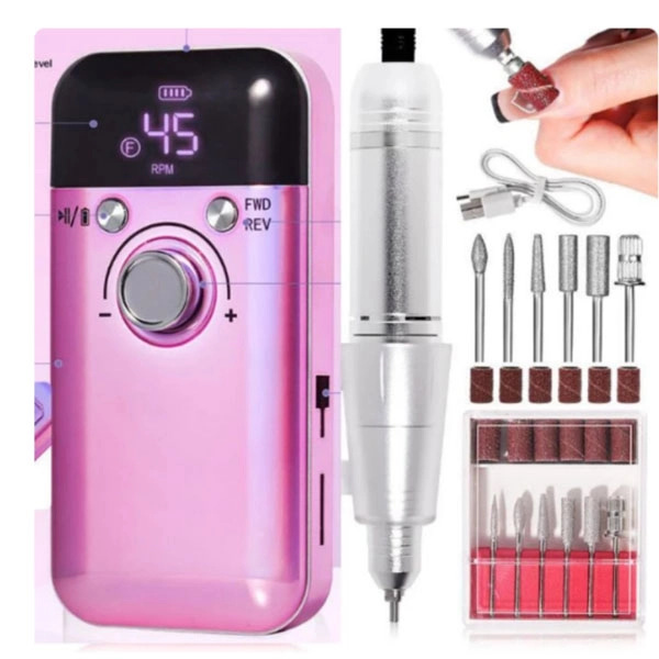 Cordless nail drill - pink