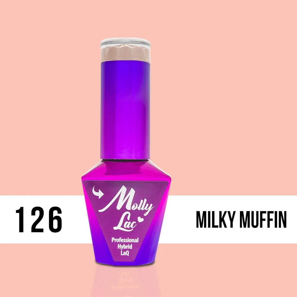 MOLLY LAC UV/LED gel nail varnish Yoghurt – Milky Muffin 126, 10ml