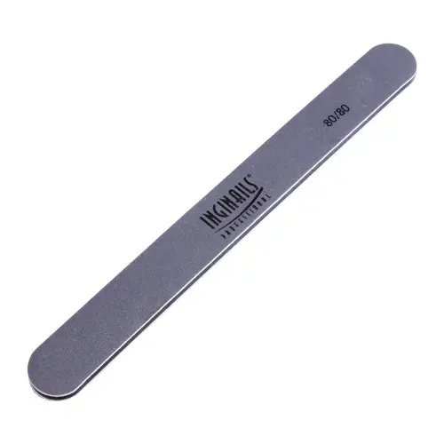 Inginails Professional Nail file, grey board with black centre. Washable and disinfectant friendly 80/80