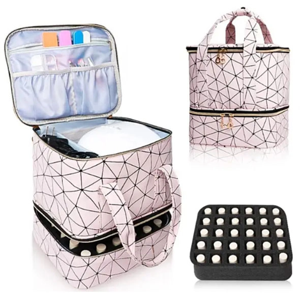 Cosmetic folding case – pink/black