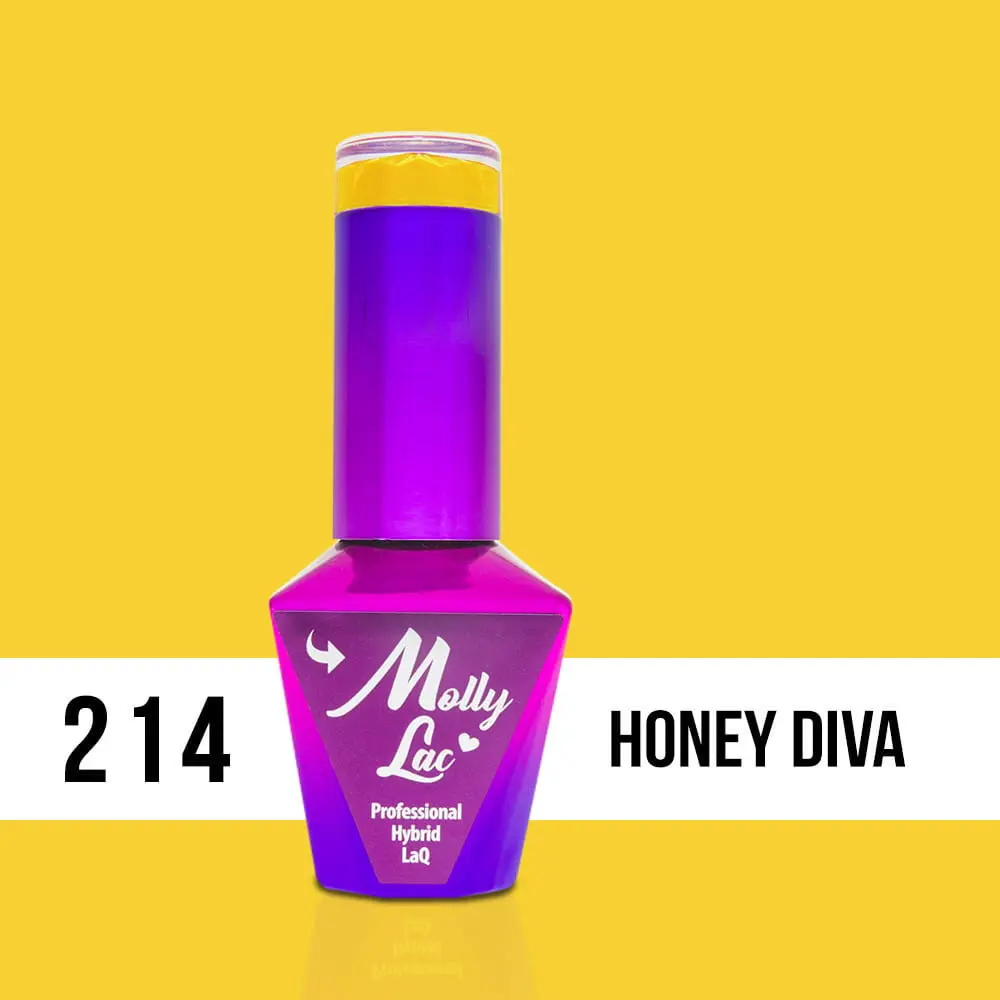 MOLLY LAC UV/LED gel nail polish Obsession - Honey Diva 214, 10ml