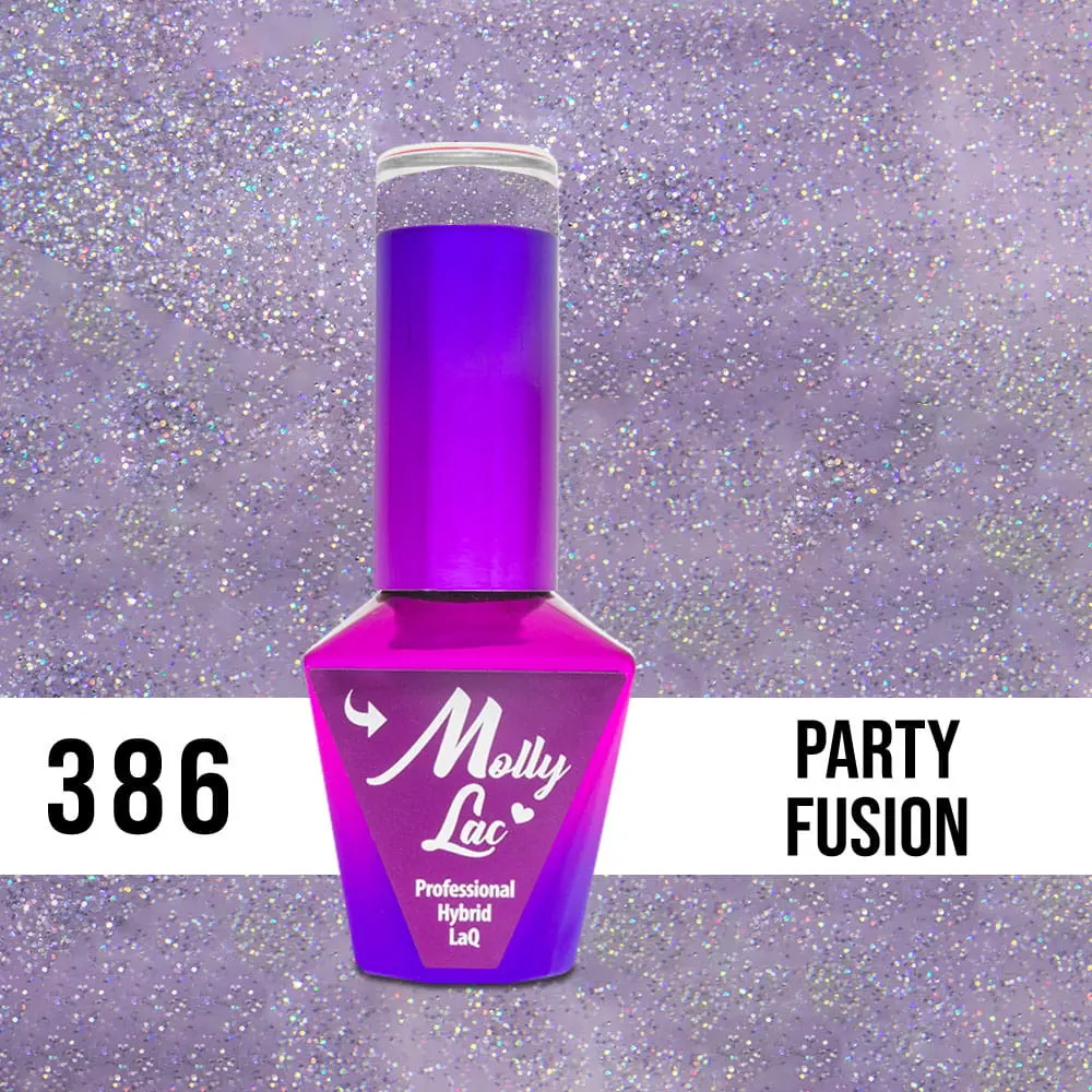 MOLLY LAC UV/LED gel nail polish Wedding Dream and Champagne  - Party Fusion 386, 10ml