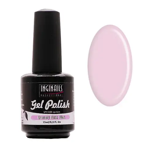 UV Gel polish Inginails Professional – Gummy Base Pink, 15ml