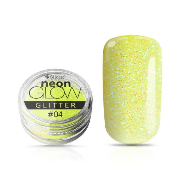 Decorative powder, Neon Glow Glitter, 04 – Yellow, 3g