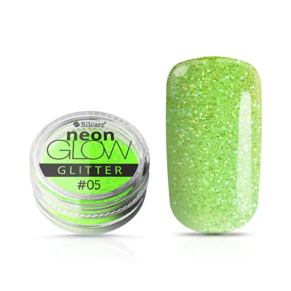 Decorative powder, Neon Glow Glitter, 05 -  Green, 3g