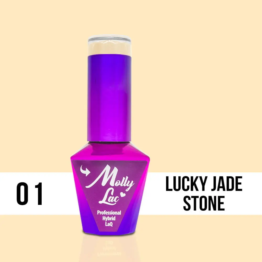 MOLLY LAC UV/LED gel varnish Glamour Women - Lucky Jade Stone 01, 10ml