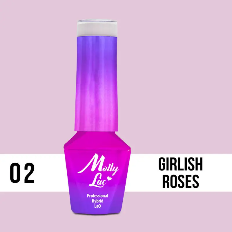 MOLLY LAC UV/LED gel polish Glamour Women -  Girlish Roses 02, 10ml