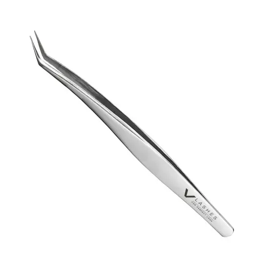 Professional tweezers for eyelashes - curved - TW002