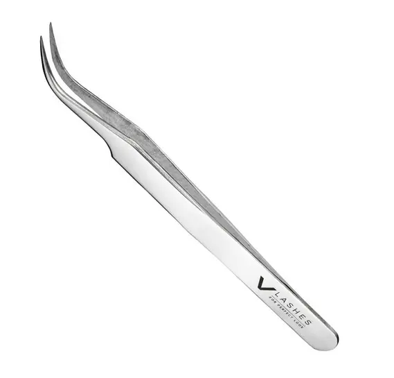 Professional tweezers for lashes - slightly curved - TW001