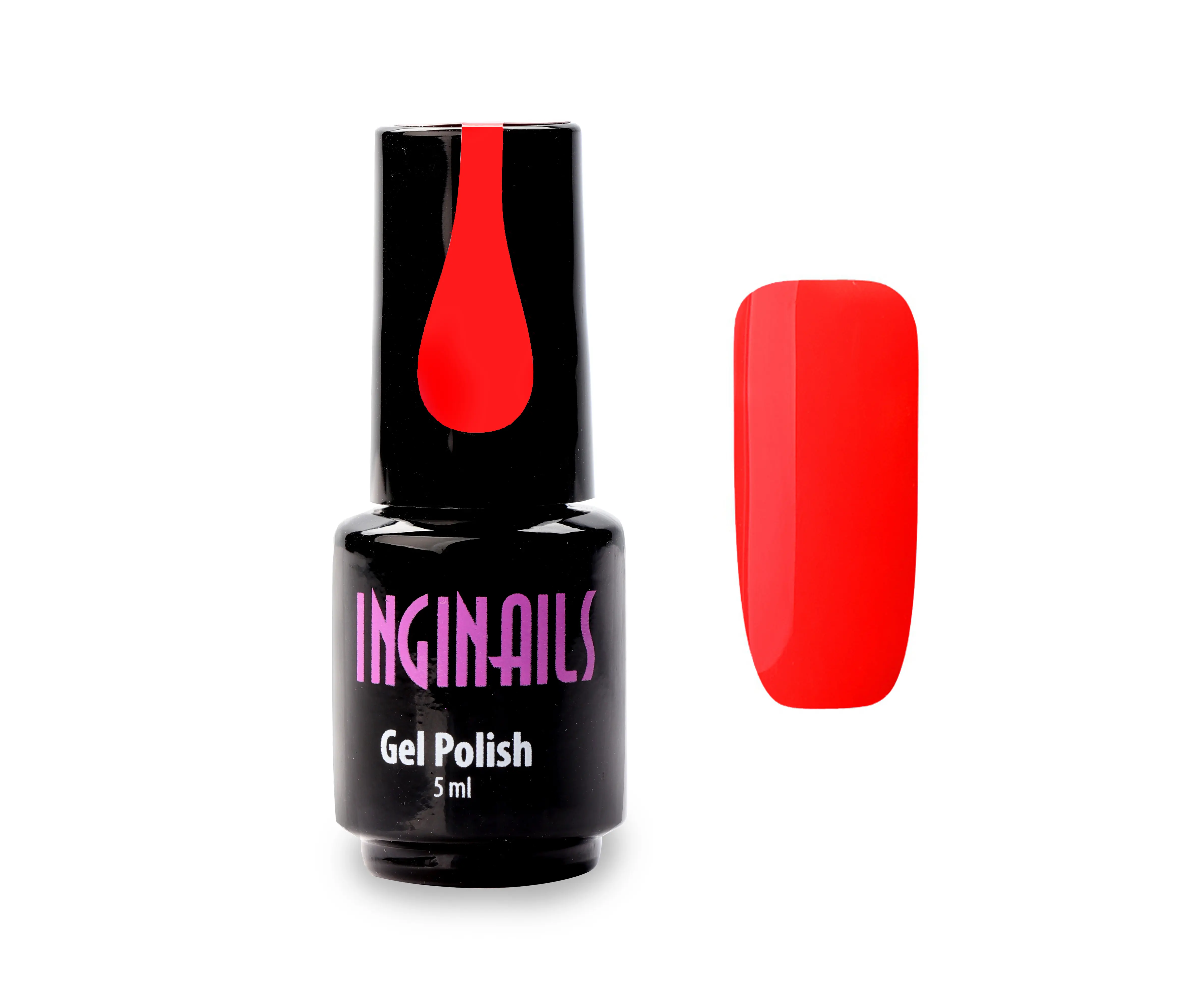 Colour gel polish Inginails - Neon Coral 026, 5ml