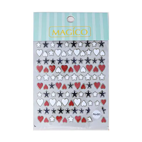 5D Nail stickers - stars and hearts - Pro-093