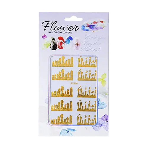 Self - adhesive nail stickers - XF3278 - golden