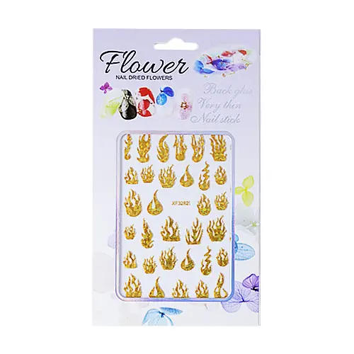 Self-adhesive nail stickers - XF3282 - golden