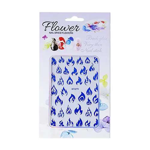 Self-adhesive nail stickers - XF3279 - blue