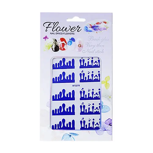 Self-adhesive nail stickers - XF3278 - blue