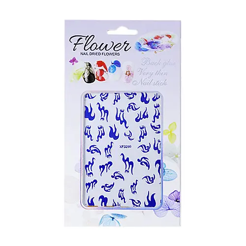 Self-adhesive nail stickers - XF3280 - blue