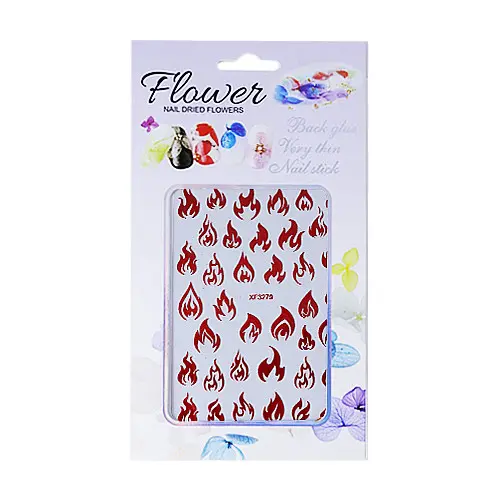 Self-adhesive nail stickers - XF3279 - red