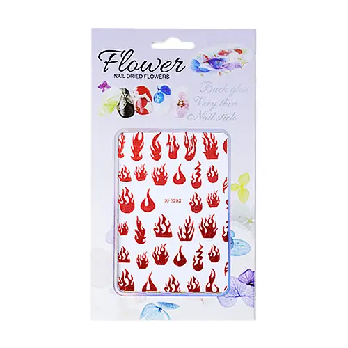 Self-adhesive nail stickers - XF3280 - red