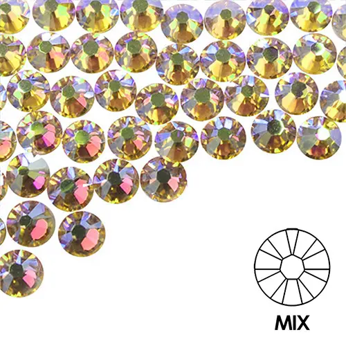 Decorative nail stones - MIX - holographic, 100pcs