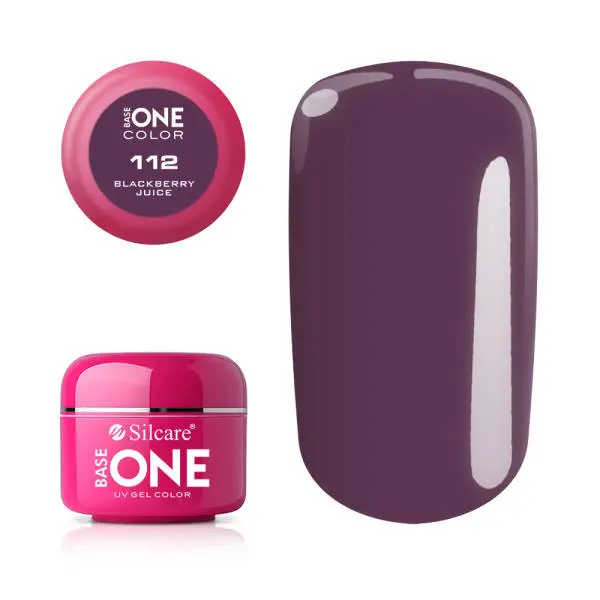 UV Gel for nails Silcare Base One Color - Blackberry Juice 112, 5g
