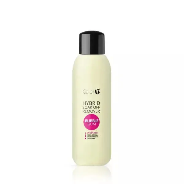 Silcare Hybrid SOAK OFF hybrid gel remover with oils and Bubble Gum scent, 570ml