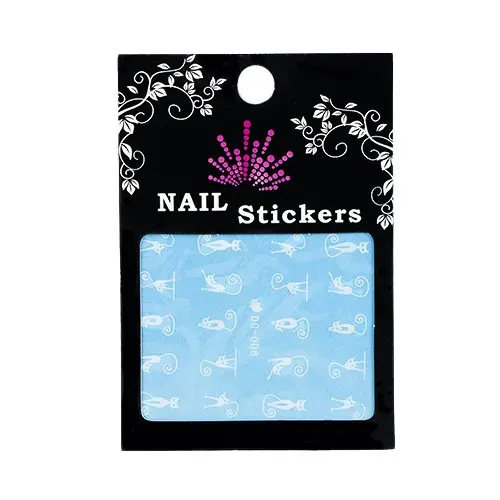 Fluorescent water stickers for nails – cats