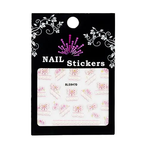 3D nail stickers – bows and hearts