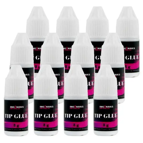 Tip glue with dropper Inginails 3g - clear, 12pcs