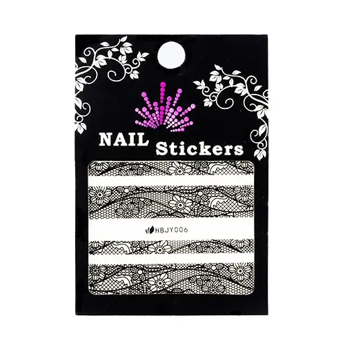Nail stickers – lace, flowers