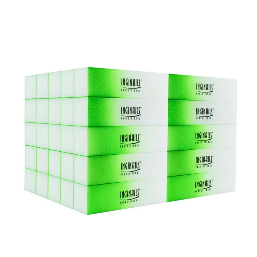 Inginails Professional Block – green ombre, 120/120 – 4-sided