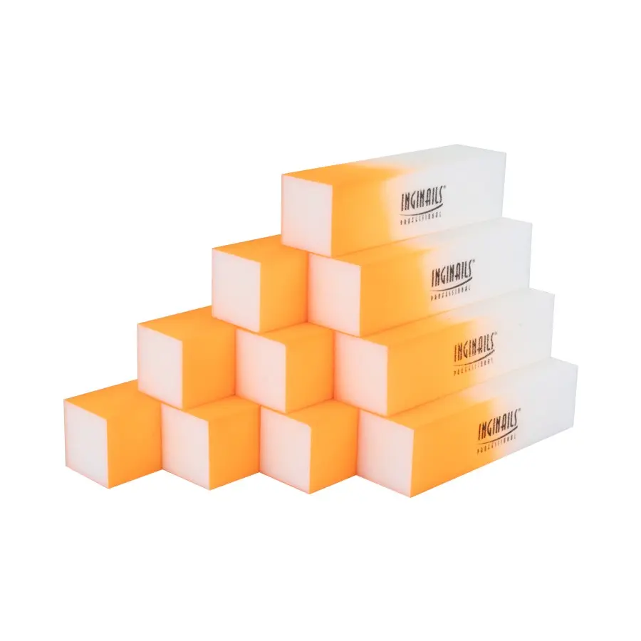 Inginails Professional Block – orange ombre, 120/120 – 4-sided