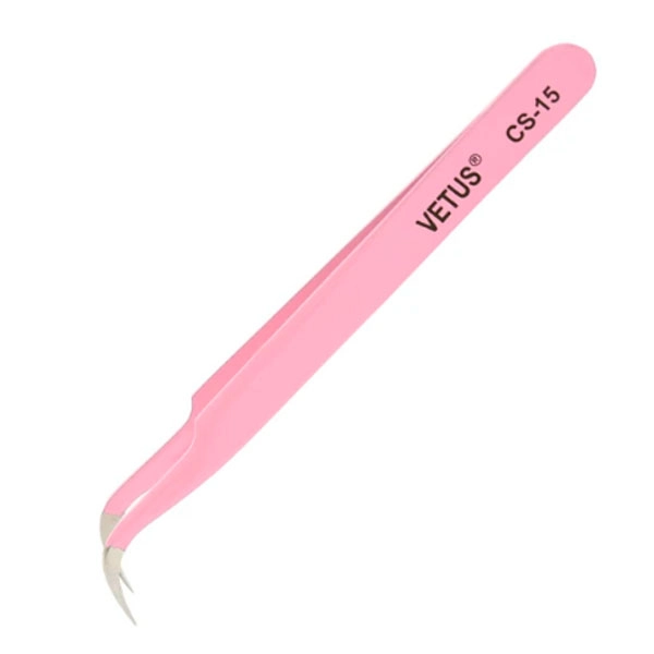 Professional tweezers for lashes - slightly curved - TW001