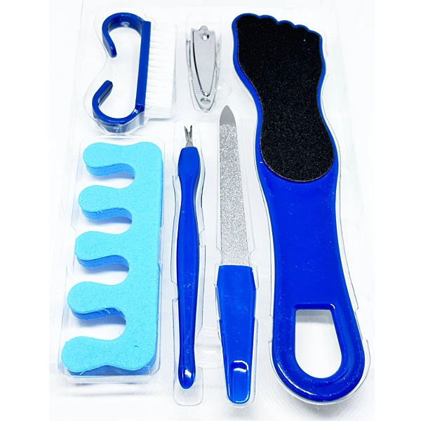 Pedicure set - blue, 6pcs