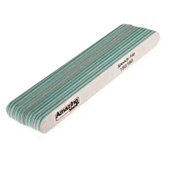 10pcs - Nail file Profi Speedy Zebra - rectangle 180/180, green centre