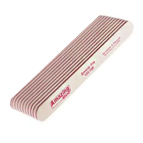 10pcs - Nail file Profi Speedy white, pink centre 100/100