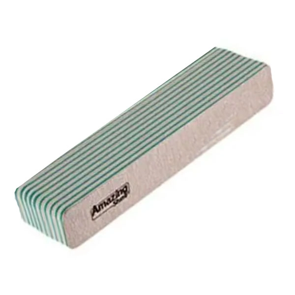 10pcs - Nail file - Jumbo Speedy white with green centre, 180/180