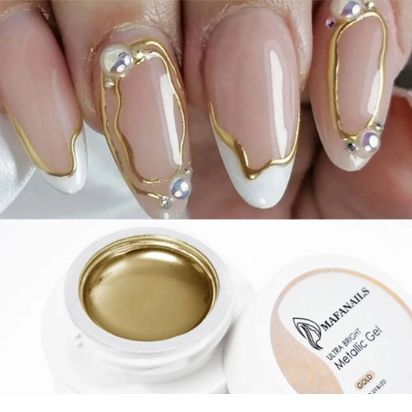 Metallic Gel - Mirror effect,  Gold 5ml