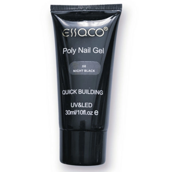 Poly nail gel - Night black, 30ml