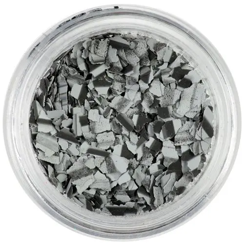 Randomly shaped confetti flakes - grey-black with stripes