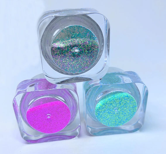 Decorative glitter powder, 3pcs