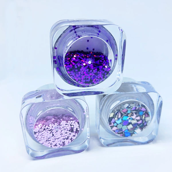 Sparkly decorative glitters, 3pcs