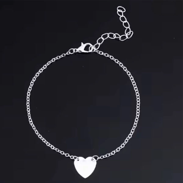 Ankle bracelet - silver colour