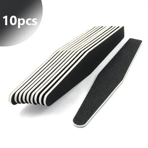 10pcs - Black nail file, diamond 100/180