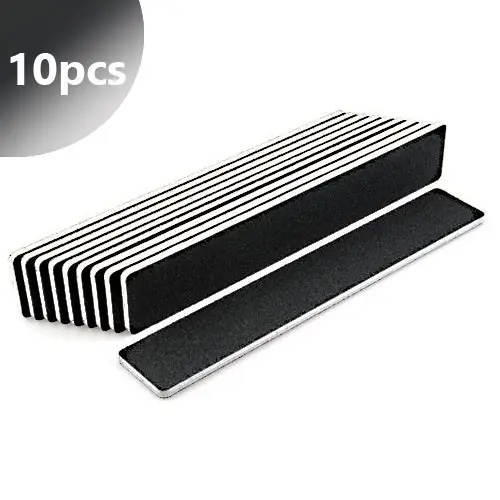 10pcs - Professional nail file, black rectangle 100/180