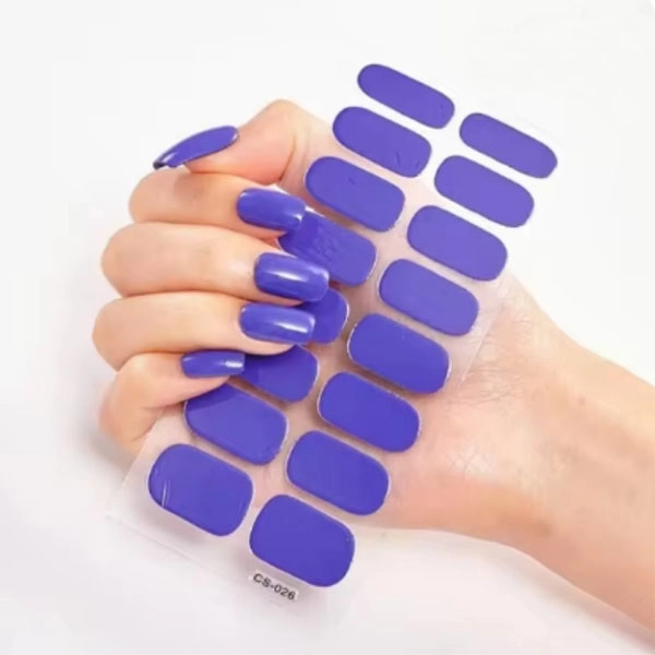 Gel semi-cured stickers – royal blue