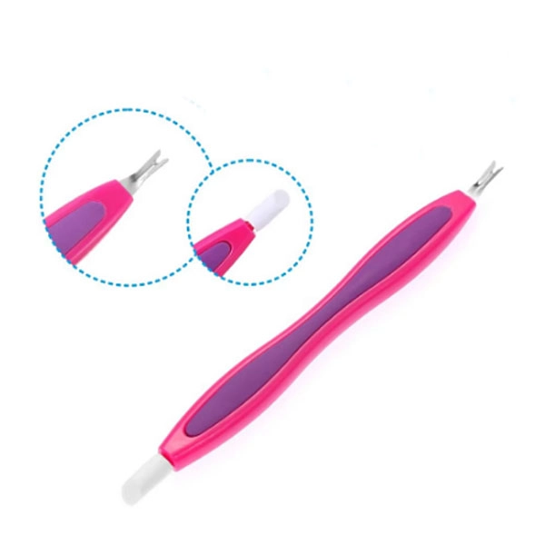 Pink trimmer + nail cuticle pusher