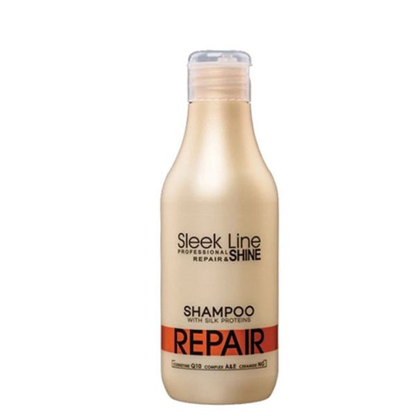 Sleek Line Repair shampoo for damaged and dry hair with silk 300 ml